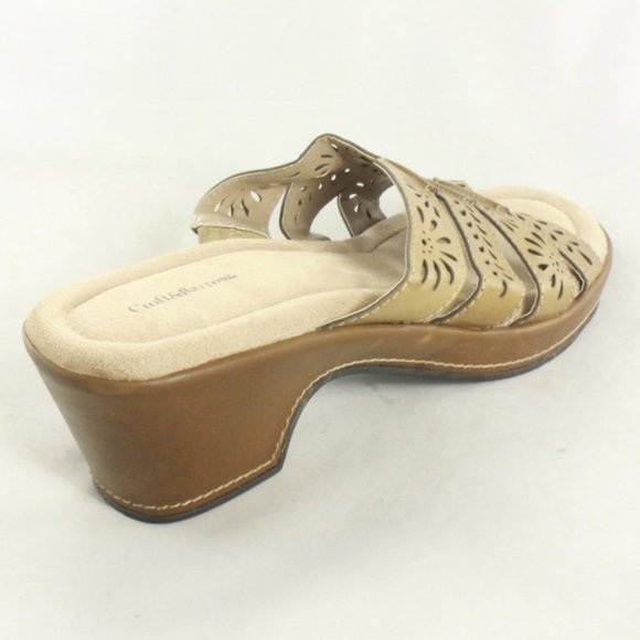 CROFT & BARROW Strappy Cutout Leather Sandals - Picture 6 of 8